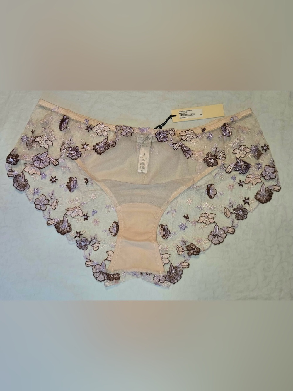 Cosabella Abrima Hotpant Panties in Pink Lilly Size Large NWT